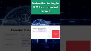 Instruction tuning in LLM for customised prompt