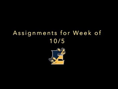 Week 4 Senior Seminar Assignments (Week of 10/5)