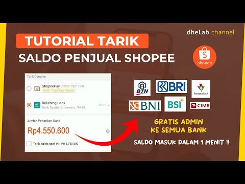 TUTORIAL TARIK SALDO PENJUAL SHOPEE 2022 KE REKENING BSI | SALDO MASUK DALAM 1 MENIT !!!