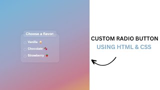 Custom Radio Button HTML & CSS | Custom Radio Button