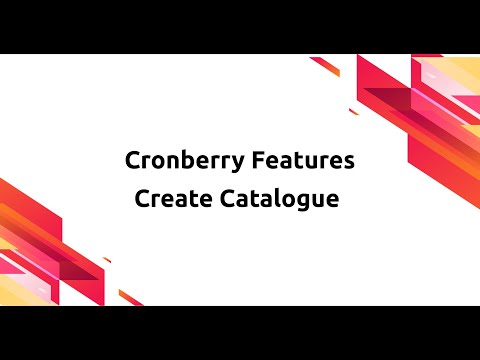 Cronberry Tutorial Series ✨  | How to create a Catalogue | Step-by-Step Guide | Cronberry