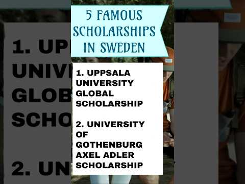 5 FAMOUS SCHOLARSHIPS IN SWEDEN (Part - 1)