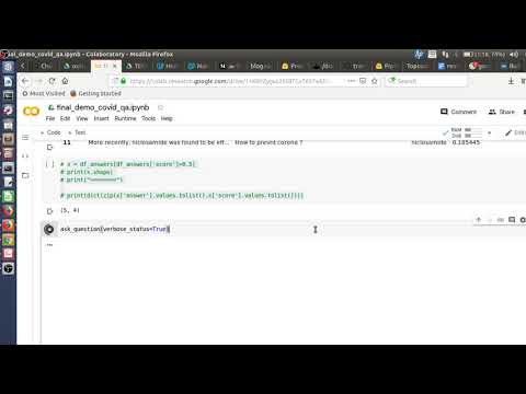 Question Answering System on Corona : Implementation - 01
