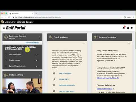 Registering for Classes with Buff Portal