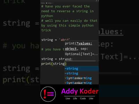 How to reverse a String in Python Easily #pythonforbeginners #quicktip #pythontricks #tricks #shorts