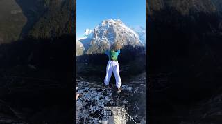 2-ways in Lauterbrunnen 🇨🇭#basejump #mountains #adrenaline #winter #snow #switzerland #flying