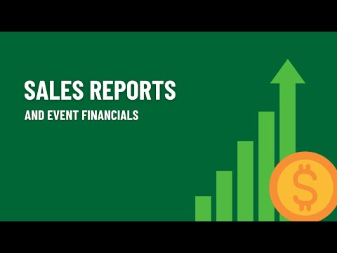 Sales reports and financial features