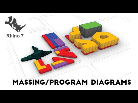 Fast & Easy Architectural Massing/Program diagrams with Rhino Arctic