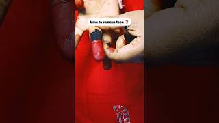 how to remove tape ❓#howtoremovetape#taperemove#fingertape#tapetrick#diphenna