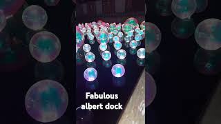 The coloured balls in Albert dock river of light