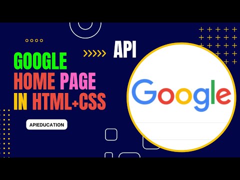 Google Search Page in HTML + CSS tutorial || Full stack web development || API EDUCATION