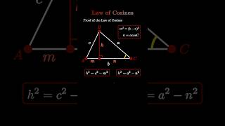 🧠 Unlock the Law of Cosines with This Simple Proof! #trigonometry #geometryhelp #mathproofs #maths