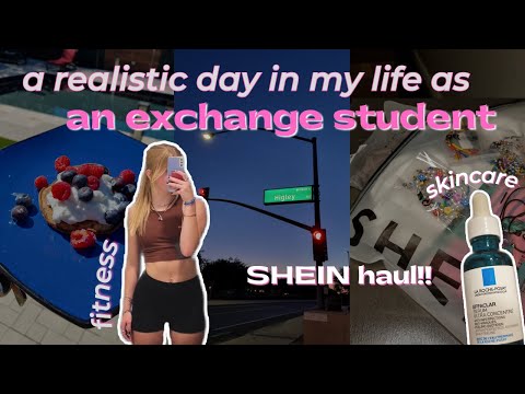 a realistic day in my life as an EXCHANGE STUDENT vlog / american high school / SHEIN haul / us vlog