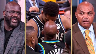 SHAQ & Chuck HEATED Over Giannis’ Altercation with Haliburton’s Dad 😳🗣️