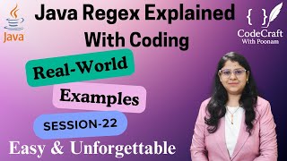 Java Regular Expressions (Regex) Explained | Pattern & Matcher Classes | CodeCraft with Poonam