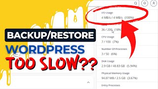 Wordpress Backup & Restore too Slow? Becoz of this...