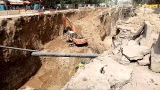 Heavy Machinery in Action – Karimabad Underpass Karachi Progress 🏗️
