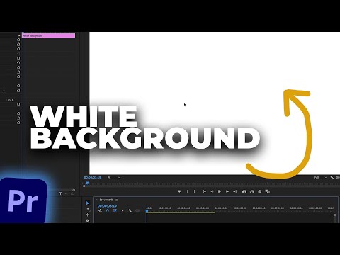 Create a White Background in Adobe Premiere Pro 2023