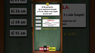 Find the Side of an Equilateral Triangle FAST! | Math Shortcut for Exams 🔺