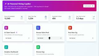 🚀 HireAI + GigHub | AI-Powered Talent Search & Hiring Copilot | 100xEngineers Buildathon 2.0