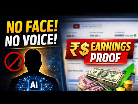 Faceless YouTube Channel Using AI (Proof) | How to Start & Earn Without Camera (2026)#aiyoutube 