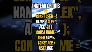Destructuring Like a Pro in JavaScript 💥 #coding #facts #frontendcourse #learnjavascript #program