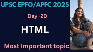 Day -20 ||EPFO/APFC || COMPUTER SERIES || HTML  #html #epfocomputer #computer 