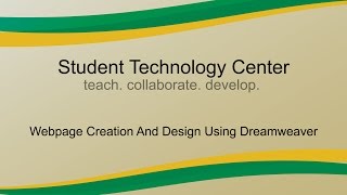 Preview of "Webpage Creation Using Dreamweaver" Workshop
