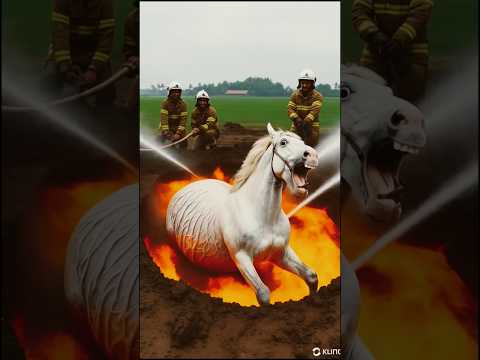 Fire and Water: A Race to Save the Horse. #humanity #animals #rescueanimals #horse