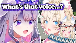 Fuwawa screamed so loud in the background of Mococo's stream, it caught Biboo off-guard