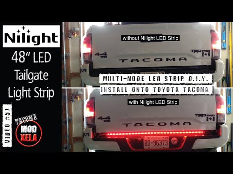 Nilight LED Tailgate Strip Lights DIY Installation onto Toyota Tacoma | Mod #57
