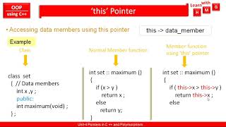Concept of this pointer