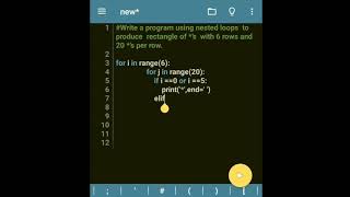 Python code to produce a rectangle of *'s of dimensions 20×6
