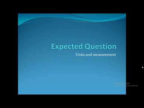 Measurement Neet Physics Unit 1