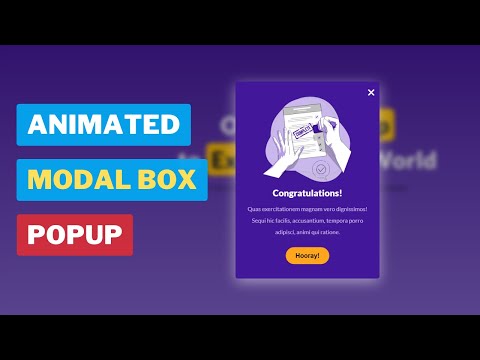 Modal Box Popup Website HTML CSS Javascript | Website Popup Layout