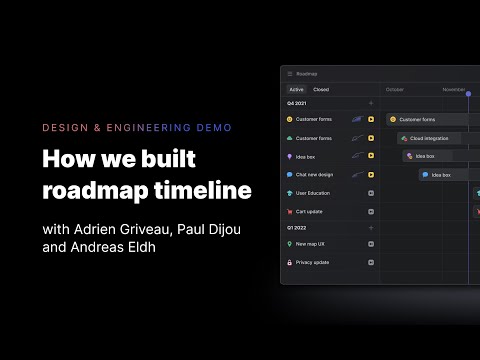 Design & Engineering Demo: Roadmap Timeline