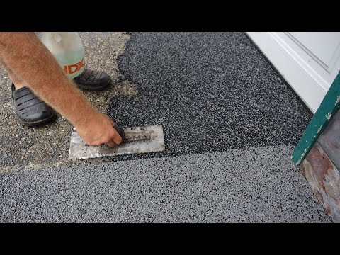 Watch us work our magic and transform this driveway using Rubber Stone!