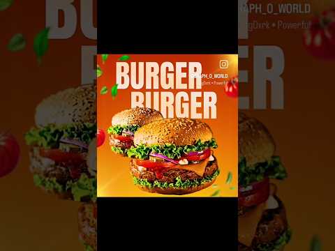 How I Created a Stunning Burger Design in Canva 🍔 | Step-by-Step Tutorial #howtomakethumbnailincanva