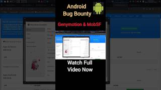 Dynamic Analysis of APK, Install MobSF & Genymotion setup (Android Emulator) Bug Boundy