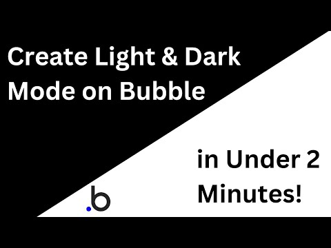 Create Light & Dark Mode on Bubble in Under 2 Minutes! | Bubble.io Tutorials