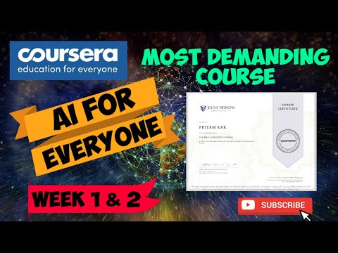 Coursera AI For Everyone Week 1 & 2 Solutions || AI For Everyone Quiz Answers 🥰🥰
