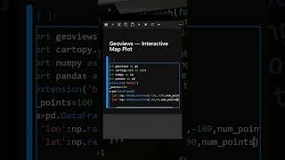 Geoviews — Interactive Map Plot in Python