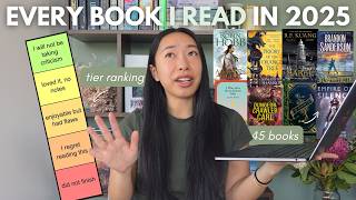 Tier ranking every book I read in 2025 (45 books)