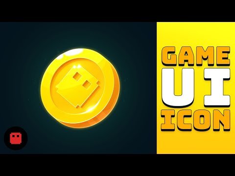Game icon illustration - Coin | How to draw | Game UI - Fruit Salad game art E02