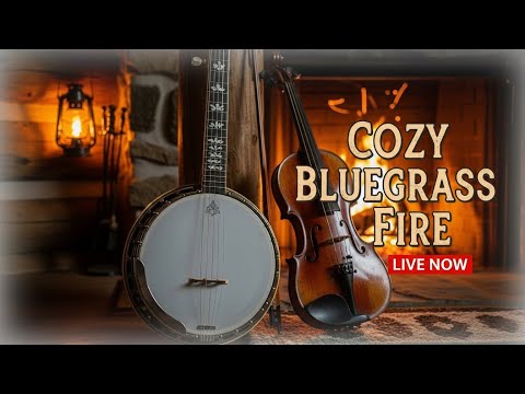 Live Bluegrass Instrumental 🔥 Cozy Fireplace Music to Start Your Day
