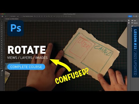 Difference between Rotate the Views / Layers / Images - Demonstrated [Photoshop for Beginners]