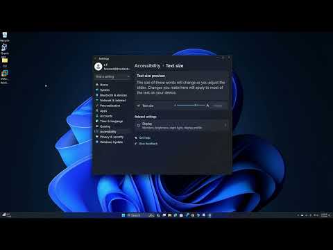 Scale Windows 11 Text Size