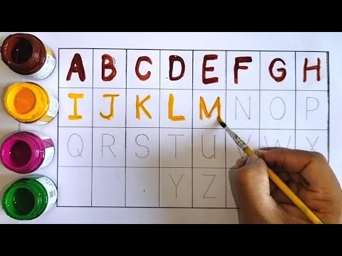 how to write capital letters | capital letters abcd writing | ABCD rhymes
