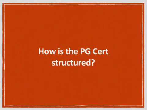 Staff PG Cert Info - Part 2 - Course Structure & Commitments
