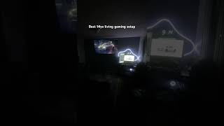 Living room gaming setup tour. #gamingsetup #gaming #techsetup #setuptour #desksetup